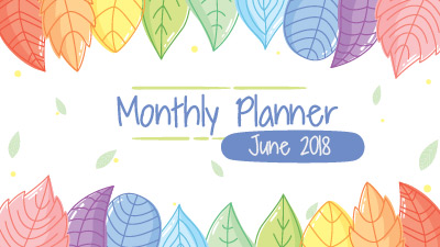 My Monthly Planner: June 2018