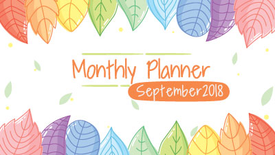 My Monthly Planner: September 2018