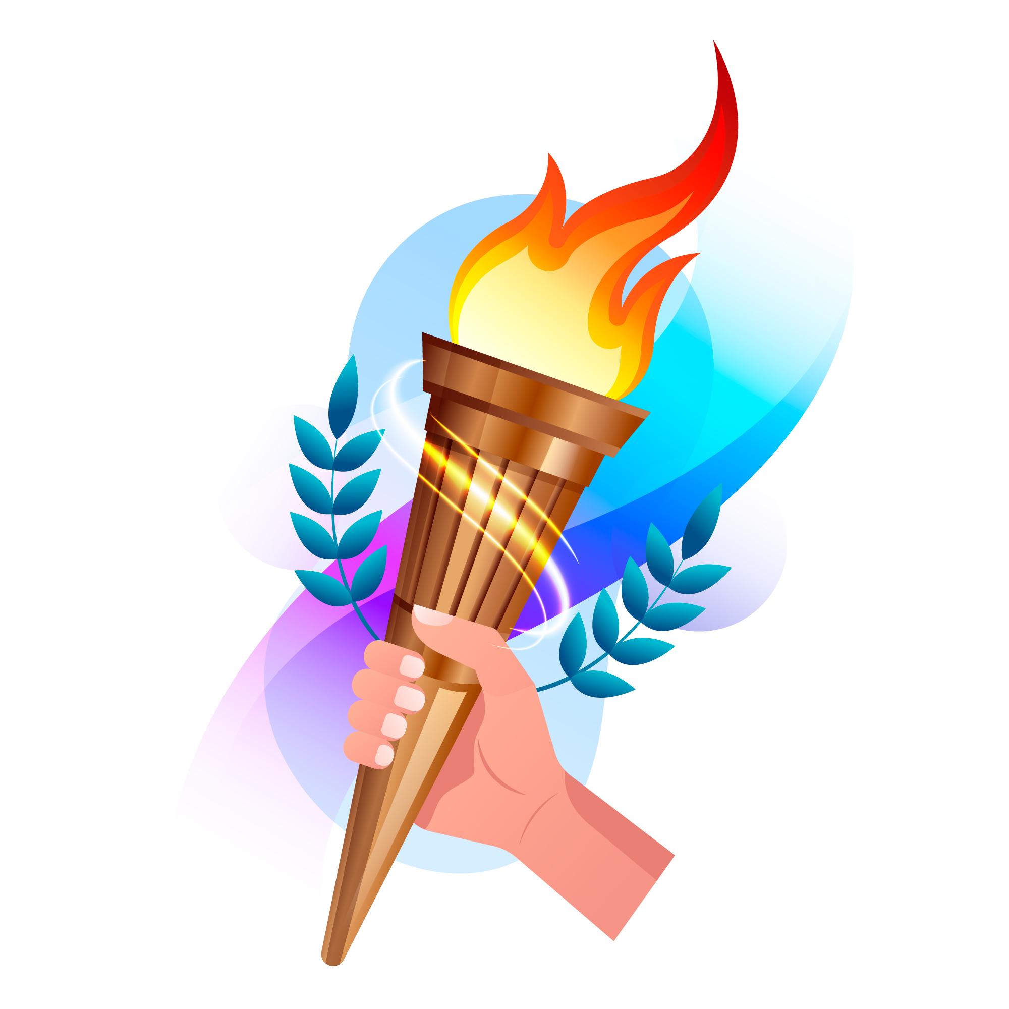 Олимпийский факел вектор