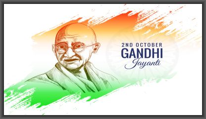 2nd October Gandhi Jayanti poster or banner background - Young World Club