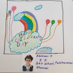 Kanmani Viswanathan, I A, DAV School, Pallikaranai, Chennai, Tamil Nadu