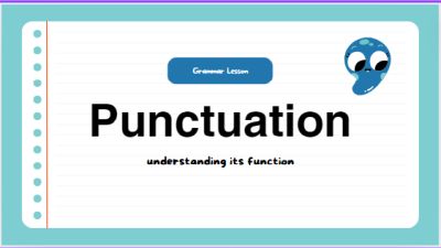 Punctuation playbook